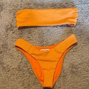 Mara Hoffman Orange Bikini Set